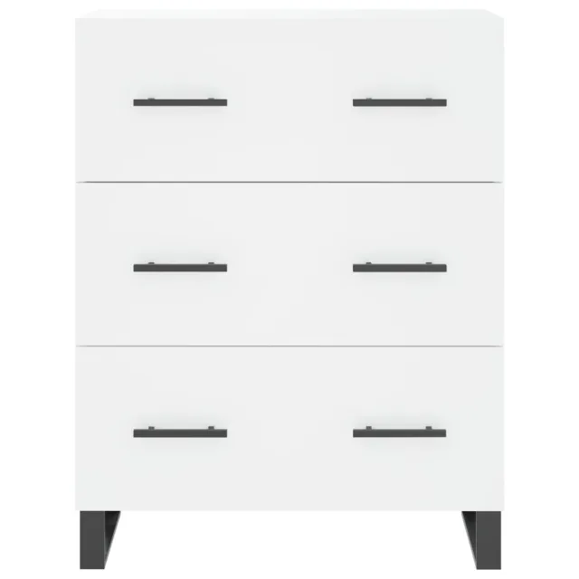 Buffet haut Blanc 69,5x34x180 cm Bois d'ingénierie