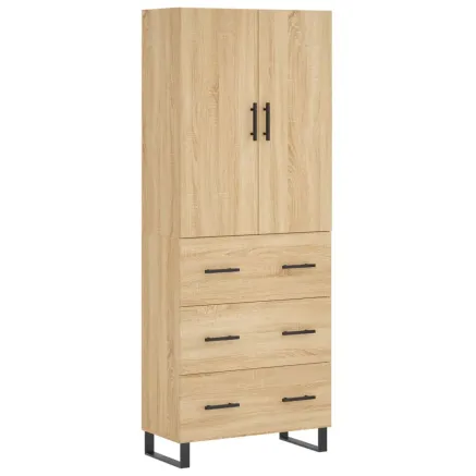 Buffet haut Chêne sonoma 69,5x34x180 cm Bois d'ingénierie 2