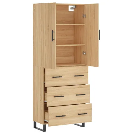 Buffet haut Chêne sonoma 69,5x34x180 cm Bois d'ingénierie