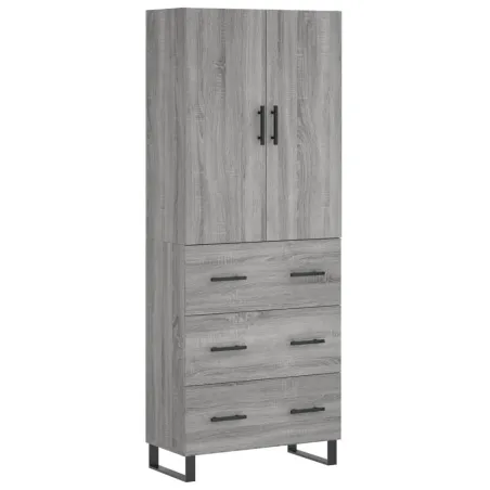 Buffet haut Sonoma gris 69,5x34x180 cm Bois d'ingénierie