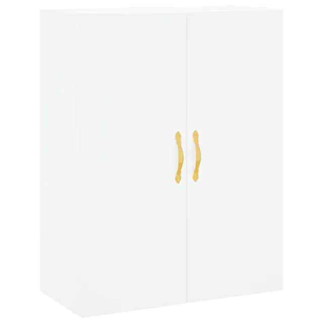 Buffet haut Blanc 69,5x34x180 cm Bois d'ingénierie