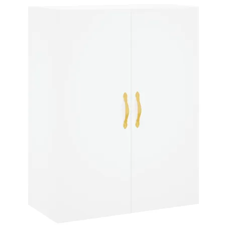 Buffet haut Blanc 69,5x34x180 cm Bois d'ingénierie