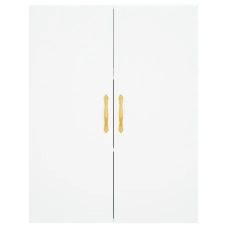 Buffet haut Blanc 69,5x34x180 cm Bois d'ingénierie