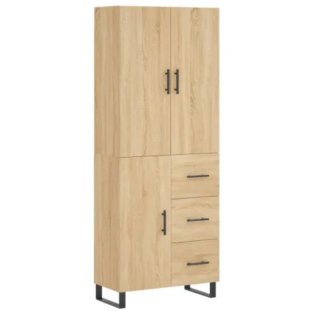 Buffet haut Chêne sonoma 69,5x34x180 cm Bois d'ingénierie