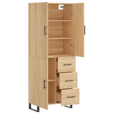 Buffet haut Chêne sonoma 69,5x34x180 cm Bois d'ingénierie