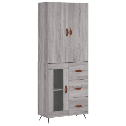 Buffet haut Sonoma gris 69,5x34x180 cm Bois d'ingénierie 2