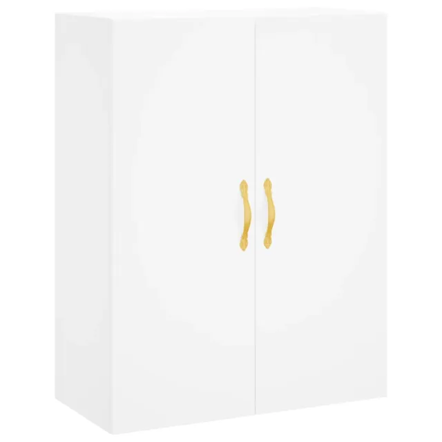 Buffet haut Blanc 69,5x34x180 cm Bois d'ingénierie