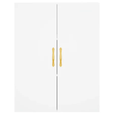 Buffet haut Blanc 69,5x34x180 cm Bois d'ingénierie