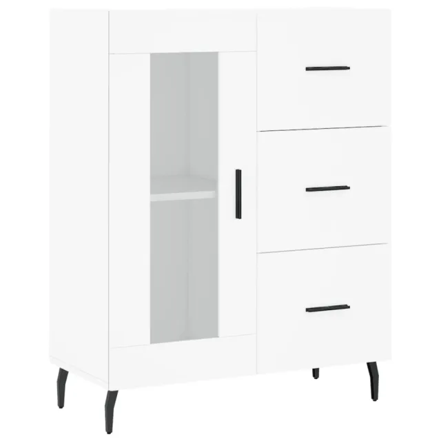 Buffet haut Blanc 69,5x34x180 cm Bois d'ingénierie