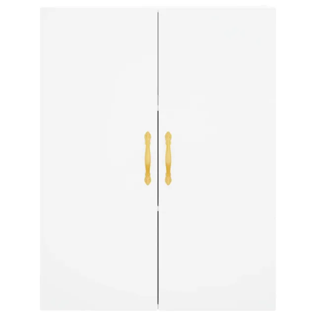 Buffet haut Blanc 69,5x34x180 cm Bois d'ingénierie