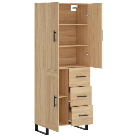 Buffet haut Chêne sonoma 69,5x34x180 cm Bois d'ingénierie