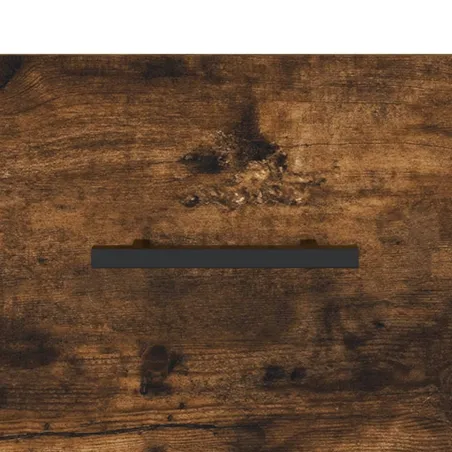 Buffet haut Chêne fumé 69,5x34x180 cm Bois d'ingénierie