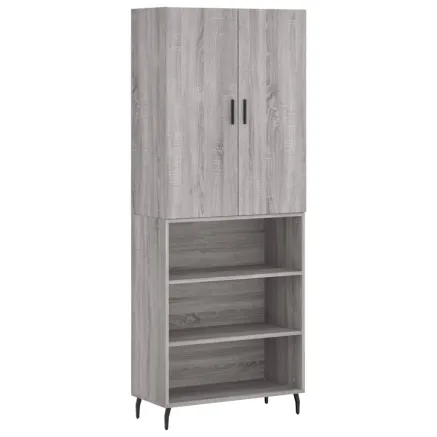 Buffet haut Sonoma gris 69,5x34x180 cm Bois d'ingénierie 2