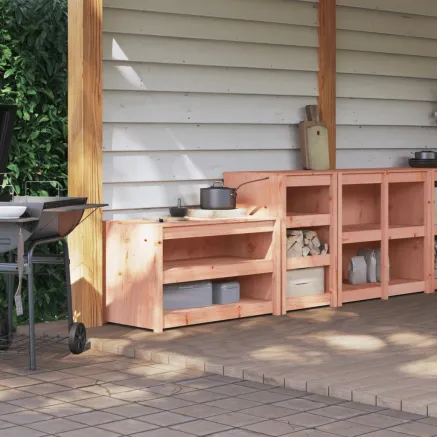 Armoires de cuisine d'extérieur 2 pcs bois massif douglas