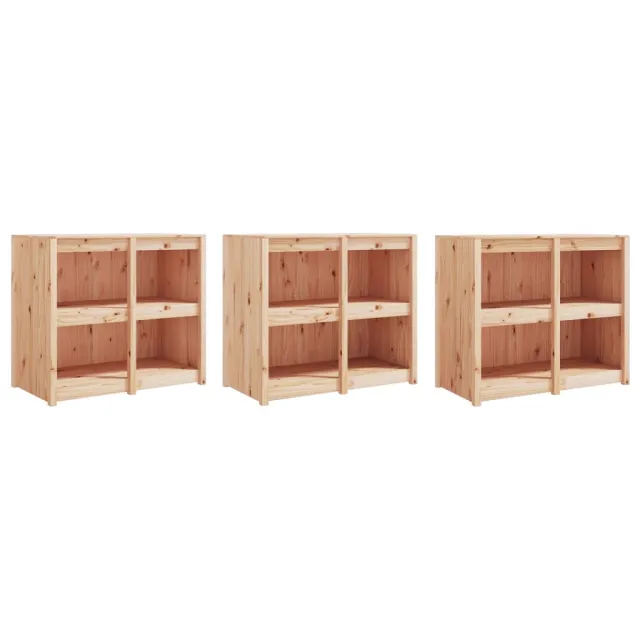 Armoires de cuisine d'extérieur 3 pcs bois de pin massif