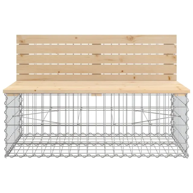 Banc de jardin design gabion 287x71x65,5 cm bois massif de pin