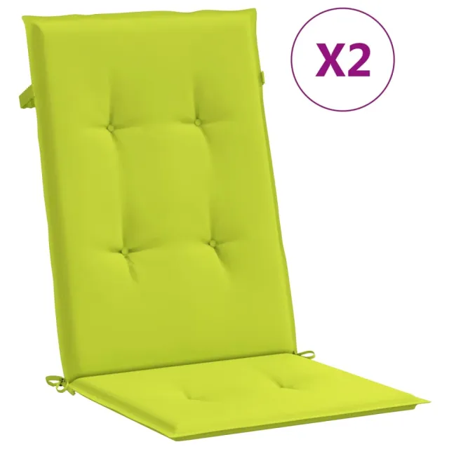 Chaises de jardin inclinables lot de 2 et coussins teck massif