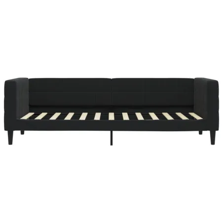 Lit de jour avec matelas noir 80x200 cm velours