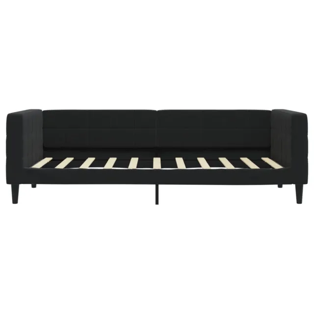 Lit de jour avec matelas noir 90x190 cm velours