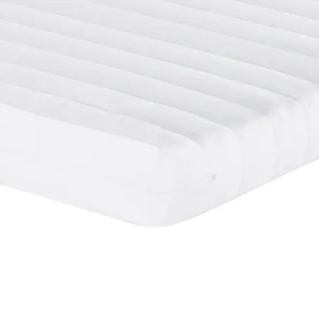 Lit de jour avec gigogne et matelas crème 90x200 cm tissu