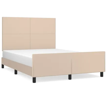 Cadre de lit sans matelas cappuccino 140x190 cm similicuir 2