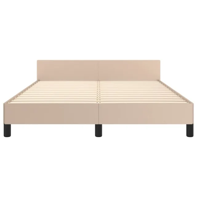 Cadre de lit sans matelas cappuccino 140x190 cm similicuir