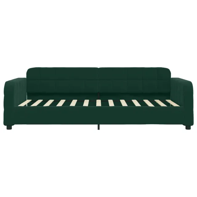 Lit de jour avec matelas vert foncé 80x200 cm velours