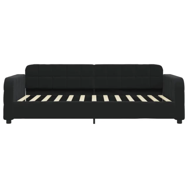 Lit de jour avec matelas noir 80x200 cm velours