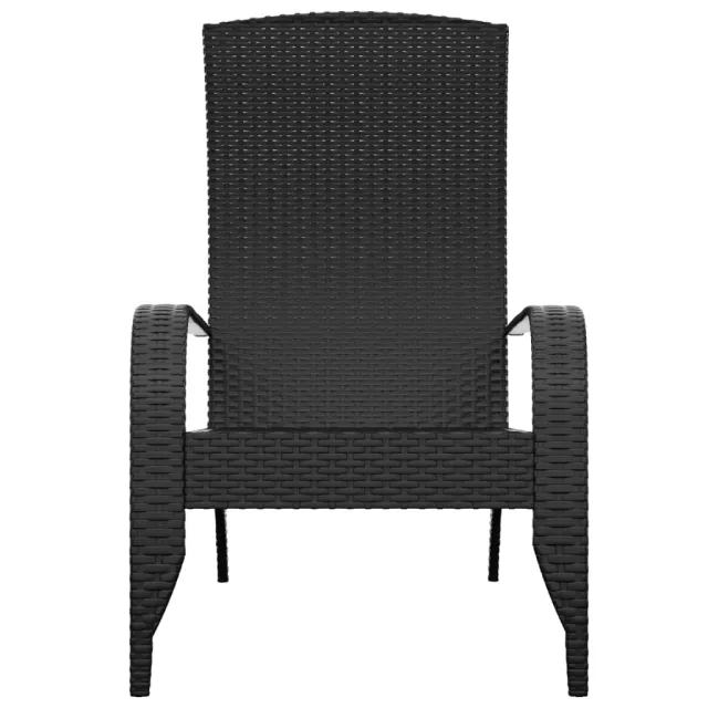 Chaise de jardin Adirondack en polyrotin noir