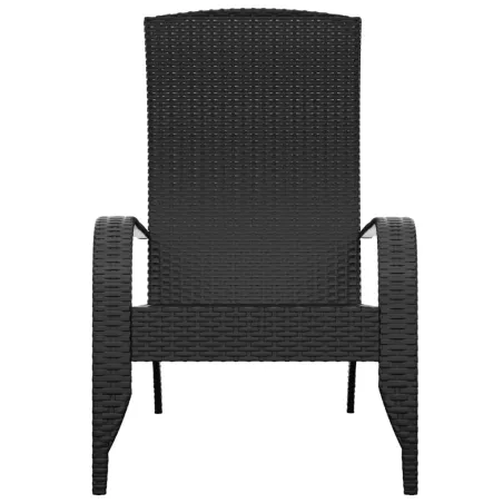 Chaise de jardin Adirondack en polyrotin noir