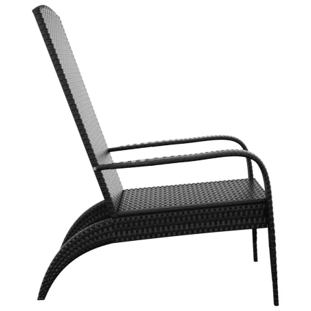 Chaise de jardin Adirondack en polyrotin noir