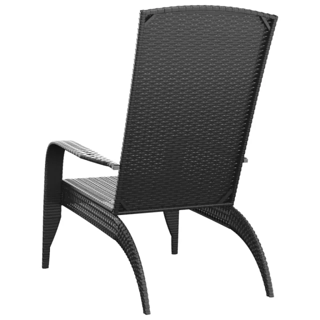 Chaise de jardin Adirondack en polyrotin noir