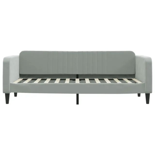 Lit de jour avec matelas gris clair 80x200 cm velours