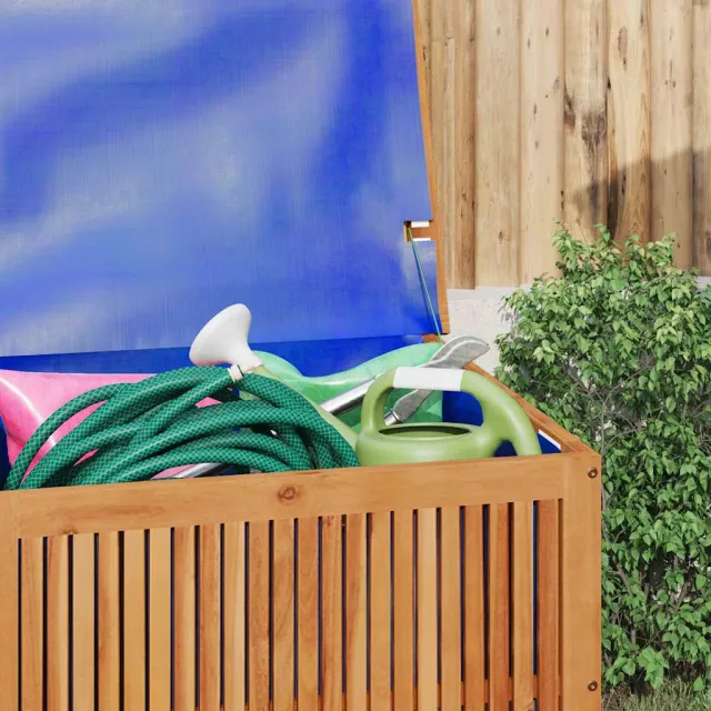 Boîte de rangement de jardin 75x75x58 cm bois massif d'acacia