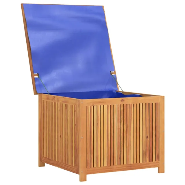 Boîte de rangement de jardin 75x75x58 cm bois massif d'acacia