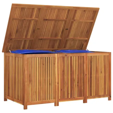 Boîte de rangement de jardin 150x80x75 cm bois massif d'acacia