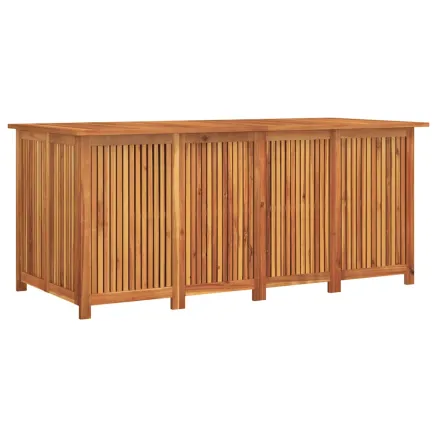 Boîte de rangement de jardin 200x80x75 cm bois massif d'acacia 2