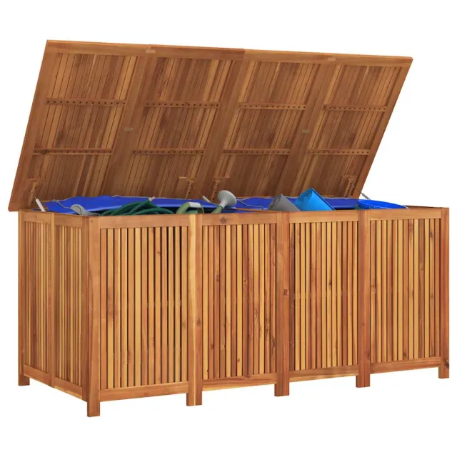 Boîte de rangement de jardin 200x80x75 cm bois massif d'acacia