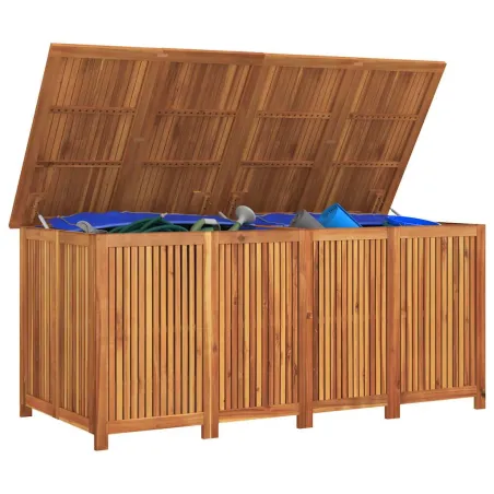 Boîte de rangement de jardin 200x80x75 cm bois massif d'acacia