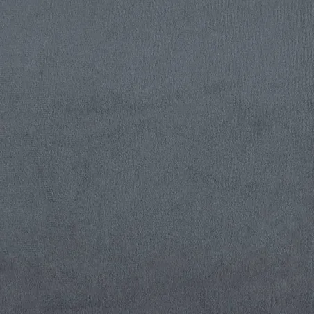 Lit de jour avec gigogne et matelas gris foncé 90x190cm velours