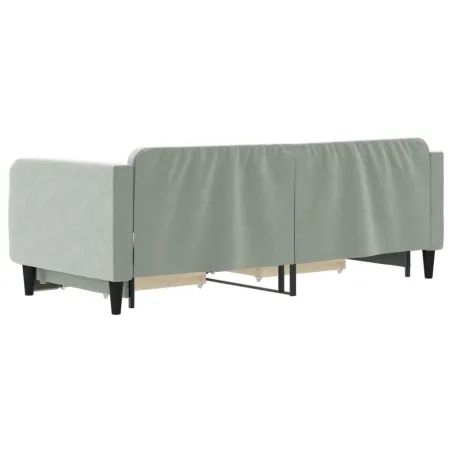 Lit de jour avec gigogne et tiroirs sans matelas 90x200 cm