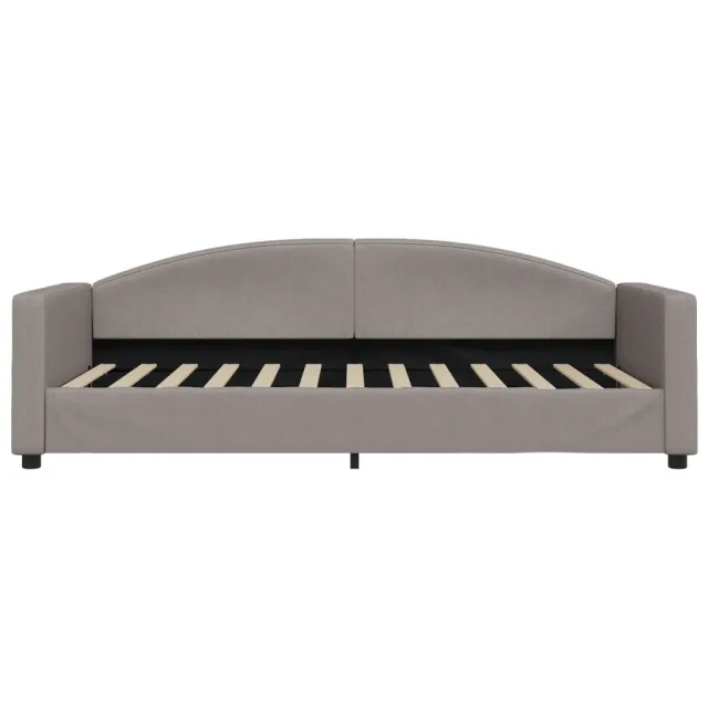 Lit de jour avec matelas taupe 90x200 cm tissu