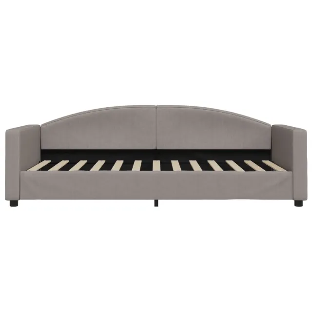 Lit de jour avec gigogne et tiroirs sans matelas taupe 90x200cm