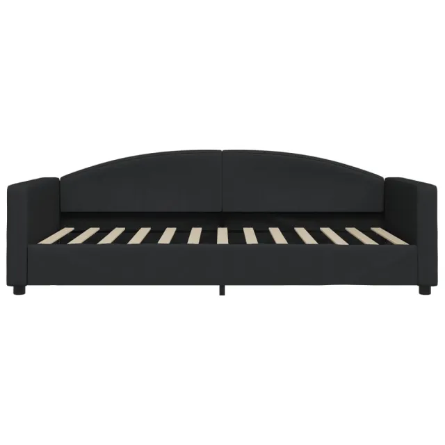 Lit de jour avec gigogne et tiroirs sans matelas noir 100x200cm