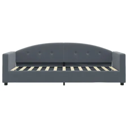 Lit de jour avec matelas gris foncé 80x200 cm velours