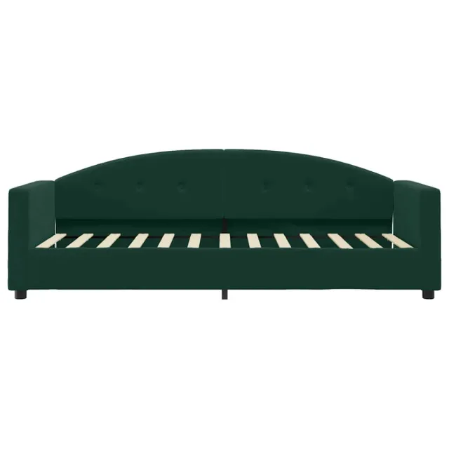 Lit de jour avec matelas vert foncé 80x200 cm velours