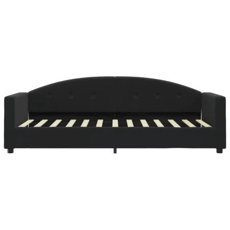 Lit de jour avec matelas noir 80x200 cm velours