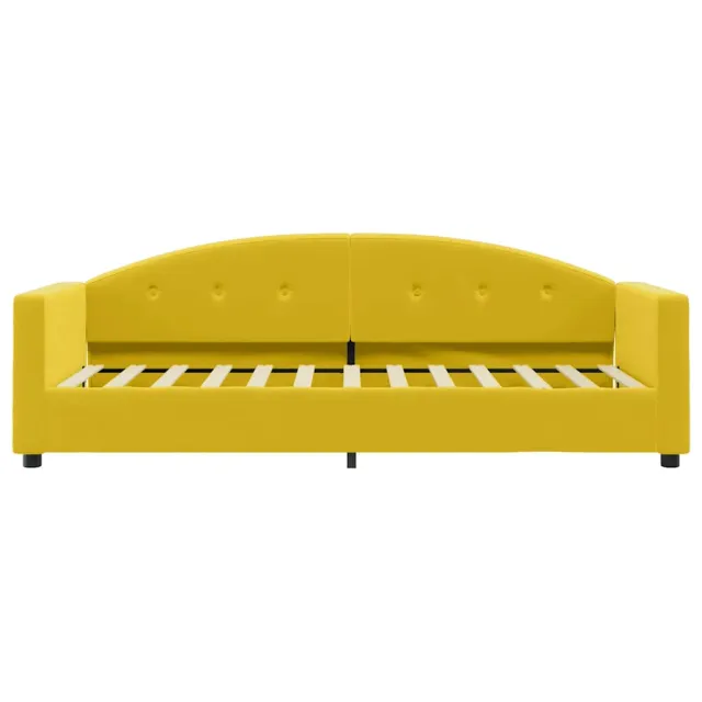Lit de jour avec matelas jaune 80x200 cm velours