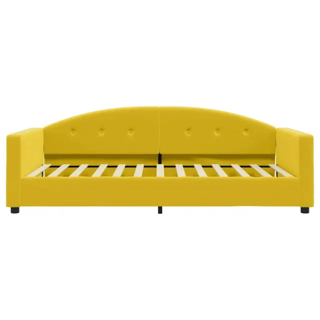 Lit de jour avec matelas jaune 100x200 cm velours
