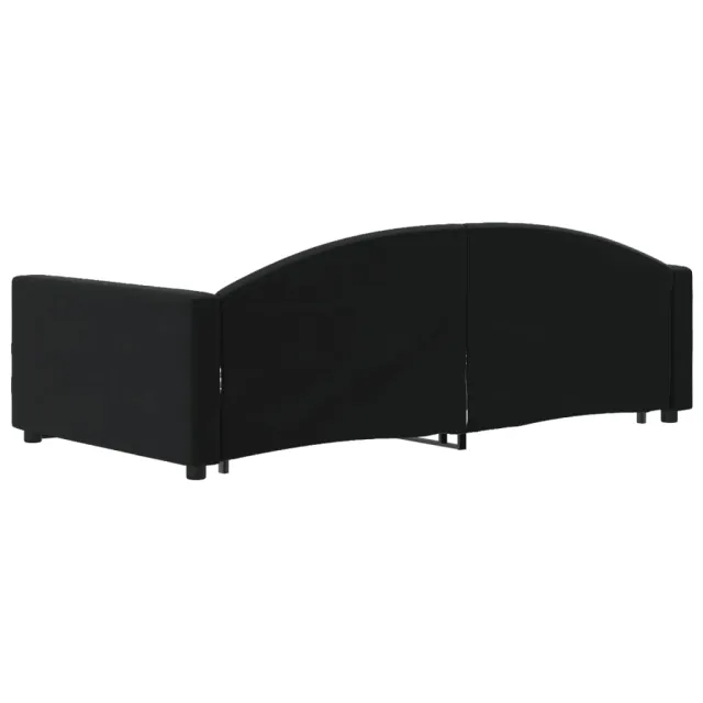 Lit de jour avec gigogne et tiroirs sans matelas noir 100x200cm